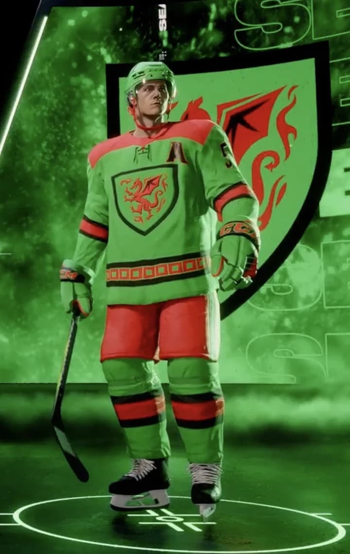 Seattle Dragons home uniform